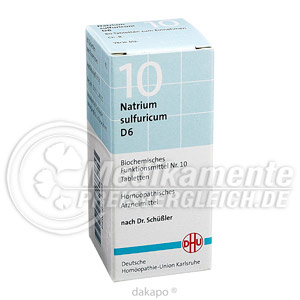 BIOCHEMIE  10 Natr Sulf D 6 Sch��ler Salze DHU