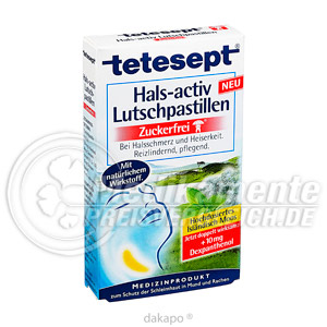 TETESEPT Hals activ Lutschpastillen zuckerfrei