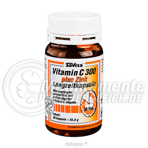 VITAMIN C 300 + Zink Langzeitkapseln