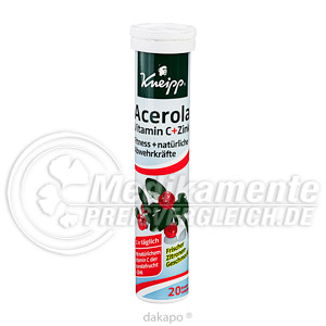 Kneipp Acerola Vitamin C + Zink Brausetabl. Preisvergleich