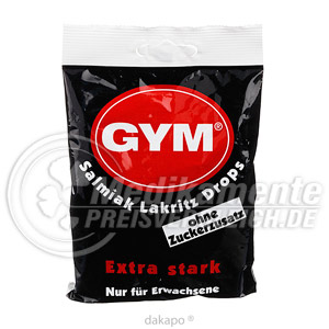 Gym Salmiak Lakritz Drops Zuckerfrei