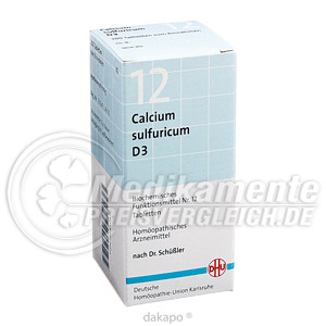 BIOCHEMIE  12 Calcium Sulfuricum D 3 Tabl. Sch��ler Salze DHU