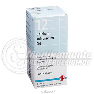 BIOCHEMIE  12 Calcium Sulfuricum D 6 Tabl. Sch��ler Salze DHU