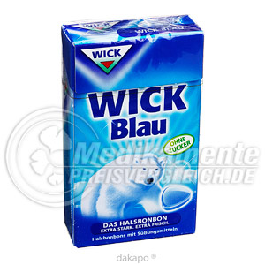 Wick Blau Halsbonbons O. Zucker Clickbox