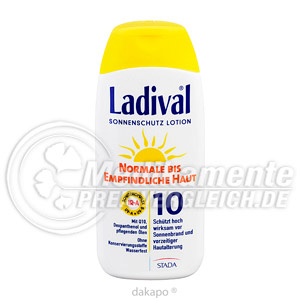 LADIVAL norm.bis empfindl.Haut Lotion LSF 10
