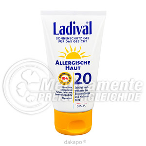 LADIVAL allergische Haut Gel f.d.Gesicht LSF 20