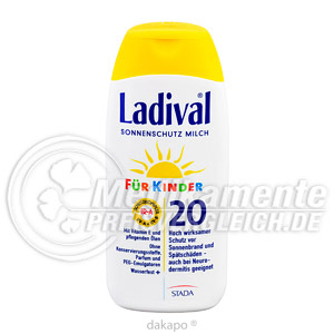 LADIVAL Kinder Sonnenmilch LSF 20