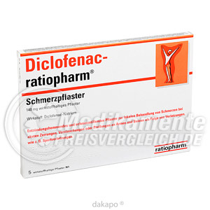 DICLOFENAC ratiopharm Schmerzpflaster