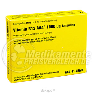 VITAMIN B 12 AAA 1000 ug Amp.
