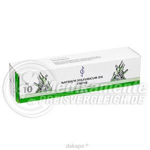 BIOCHEMIE  10 Natrium sulfuricum D 6 Creme Sch��ler Salze BOMBASTUS