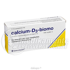 CALCIUM D3 biomo Brausetabletten