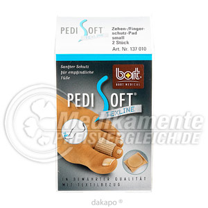 BORT PediSoft TexLine Zeh.Fing.Schutz Pad small