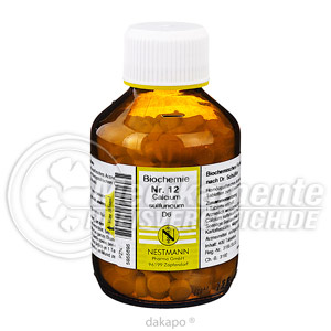 BIOCHEMIE  12 Calcium sulfuricum D 6 Tabl. Sch��ler Salze Nestmann Sch��ler Sal