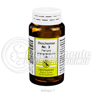 BIOCHEMIE  3 Ferrum phosphoricum D 6 Tabl. Sch��ler Salze Nestmann Sch��ler Sal