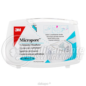 Micropore 1.25cmx5m Rolle