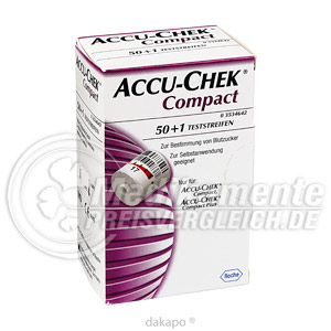 ACCU CHEK Compact Glucose Teststreifen