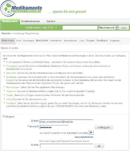 Anmeldung